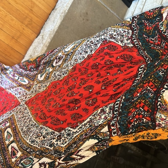 Vintage Angie boho dress 2x multi color pattern sundress - Picture 3 of 7